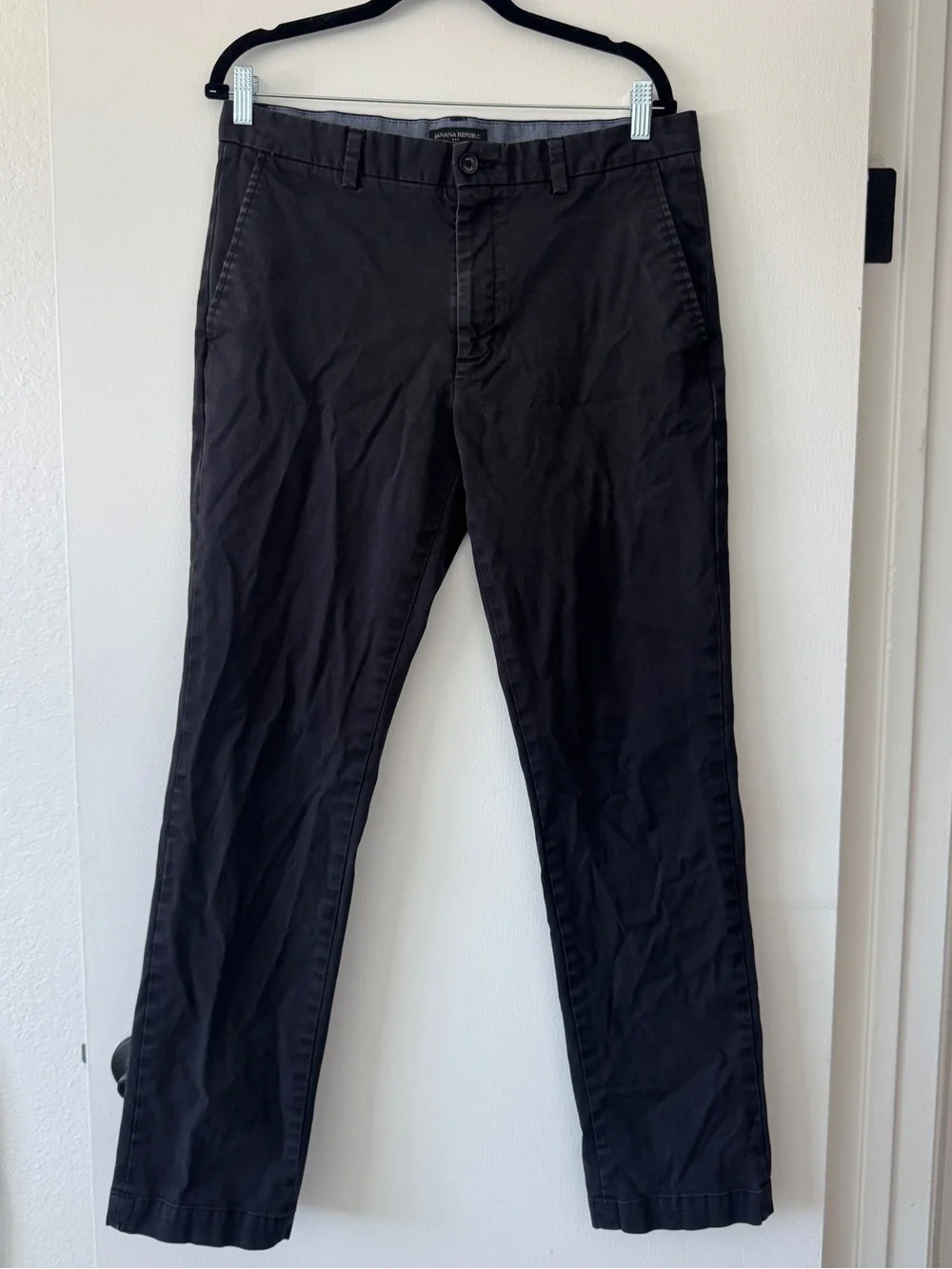 Banana Republic Aiden Chino Pants Black | Men’s 33x34 | Classic Stretch Casual